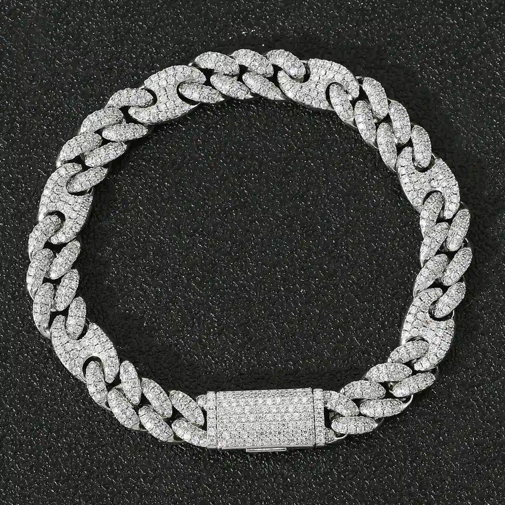 Silver cuban link bracelet 2