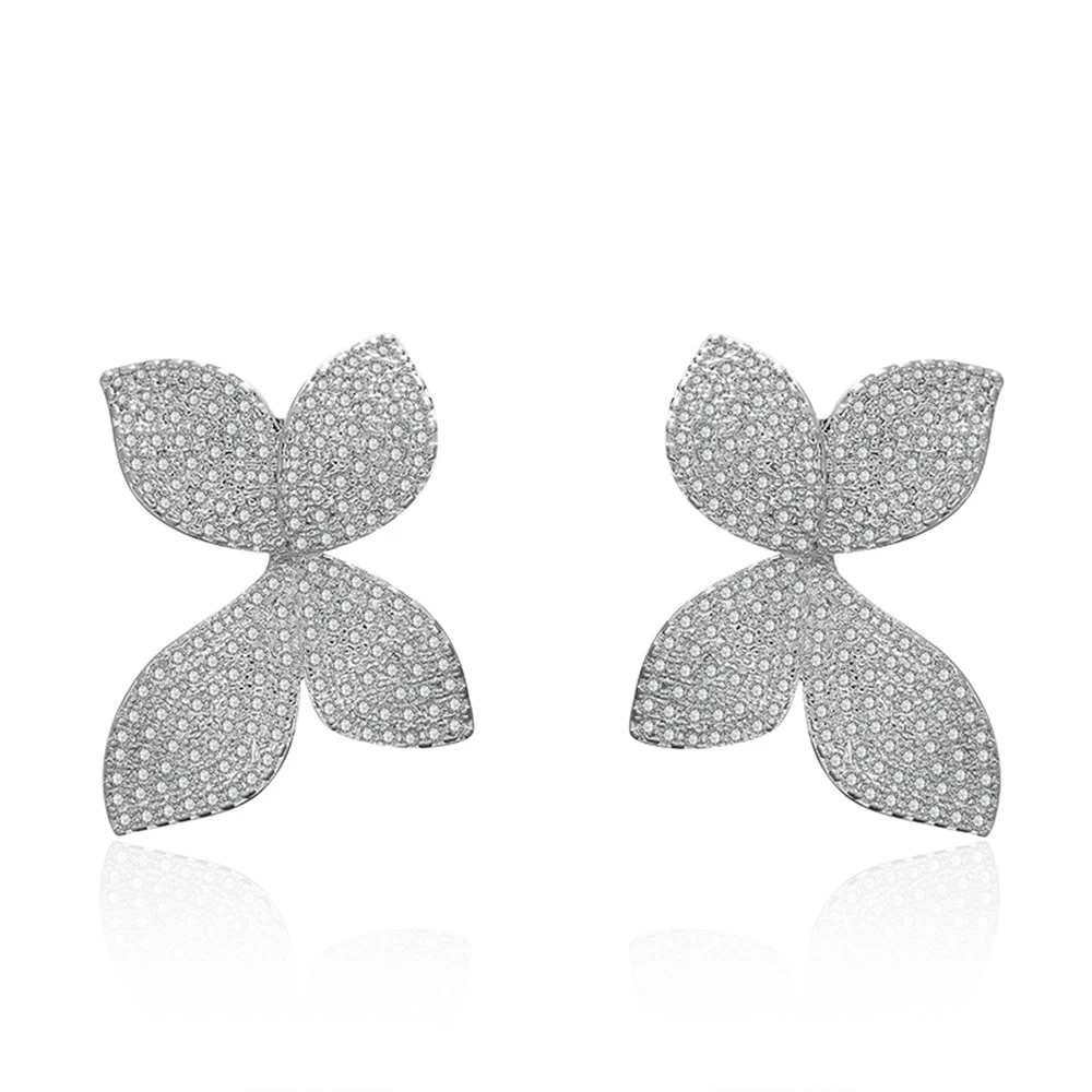 3-in-1 Adaptable Crystal flower earrings (10a)