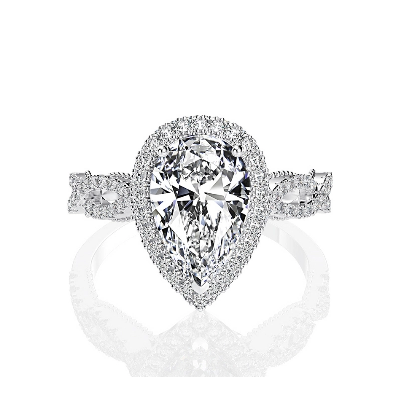 Luxury 3 carat diamond ring in oval shape 3