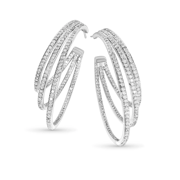 Elegant bangle diamond earrings from calessia jewelry