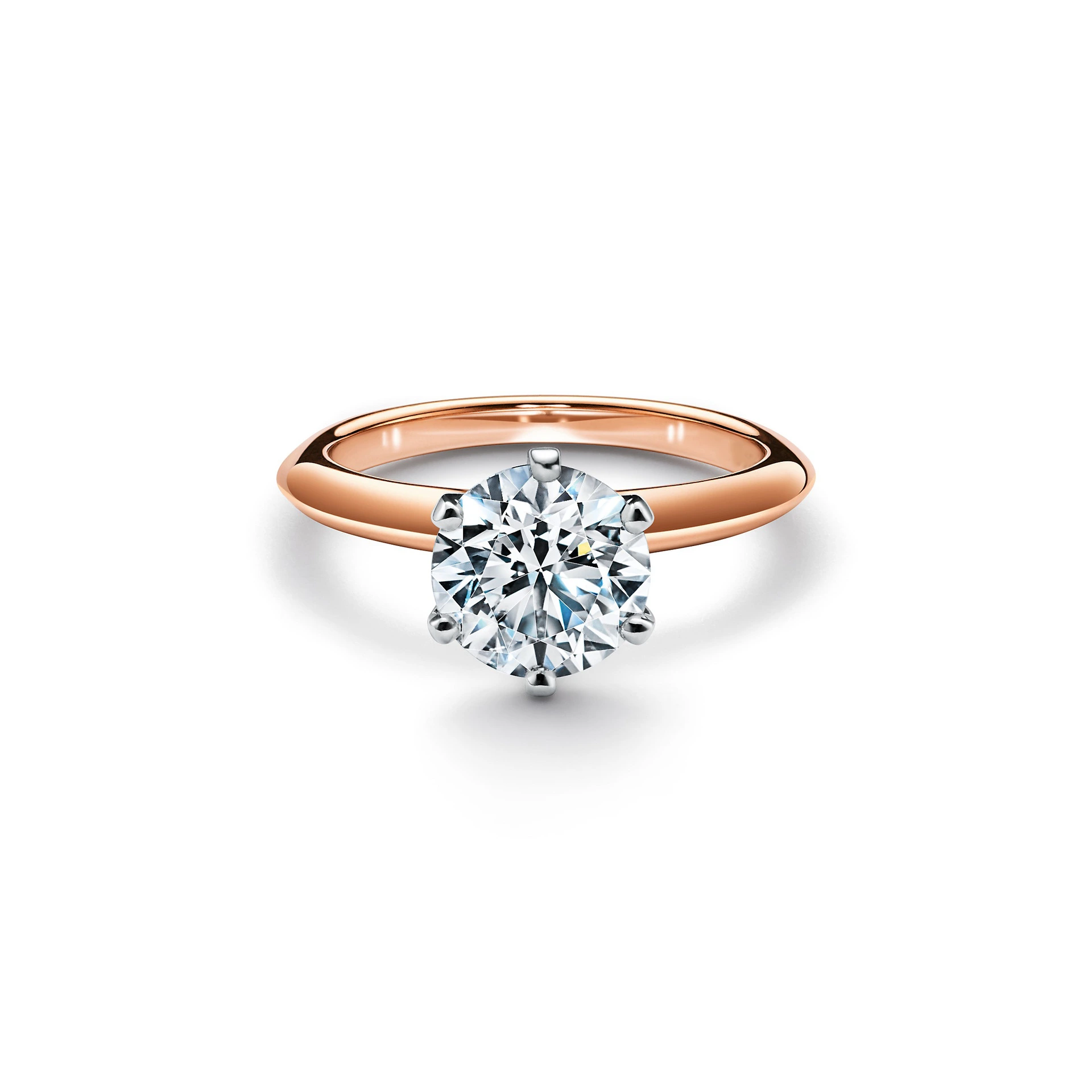 Classic precious 2 carat diamond ring - rose gold