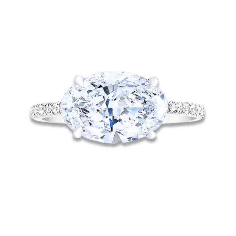 Exclusive oval shaped 3 carat diamond ring 2