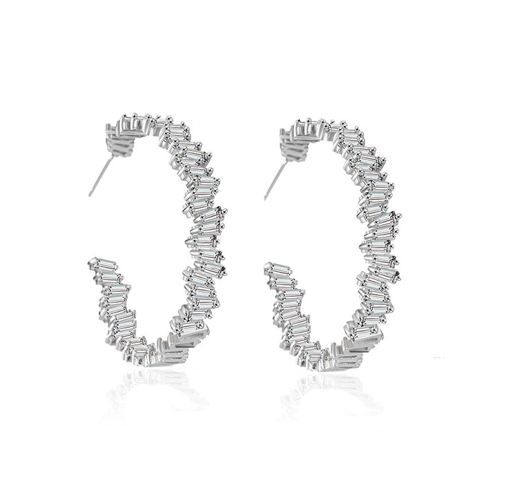 Glamorous diamond bangle earrings 13