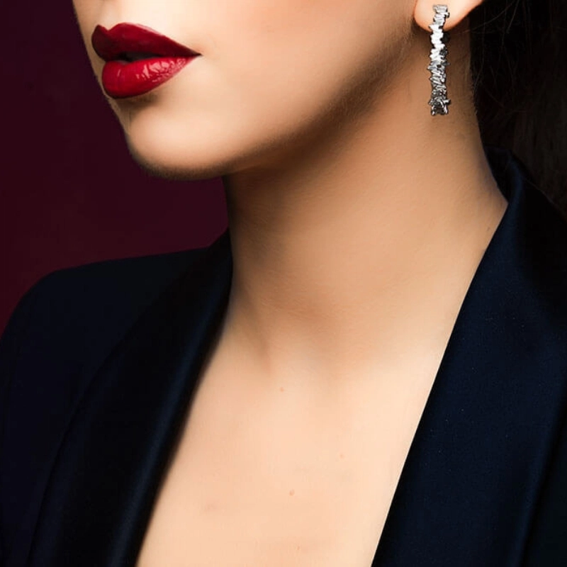 Glamorous diamond bangle earrings (9)