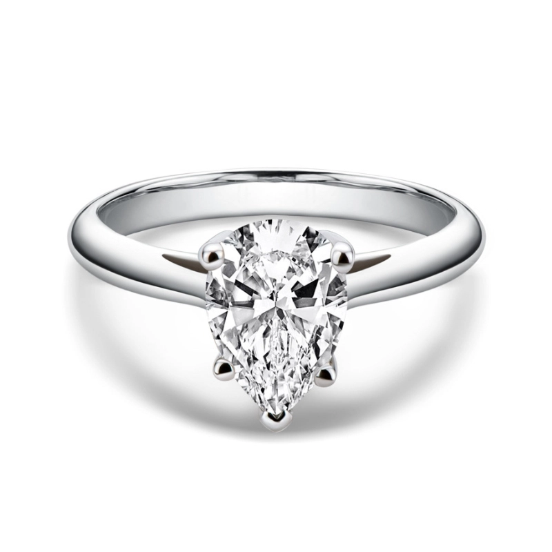 Premium 3 carat diamond ring in sterling silver 4