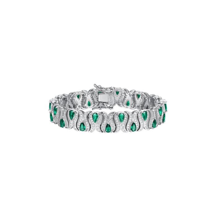 Statement emerald birthstone bracelet 1