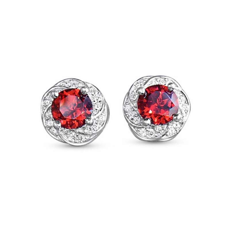 Birthstone January Garnet Sophisticated Earrings CALESSIA