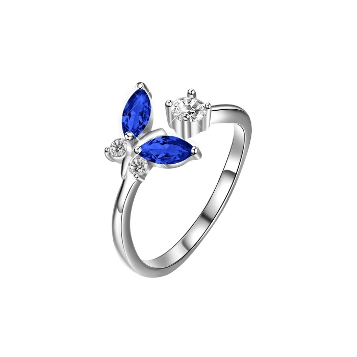 Delicate natural sapphire birthstone ring 1