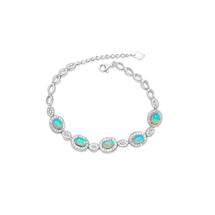 Elegant, shiny bracelet with opal birthstone 5
