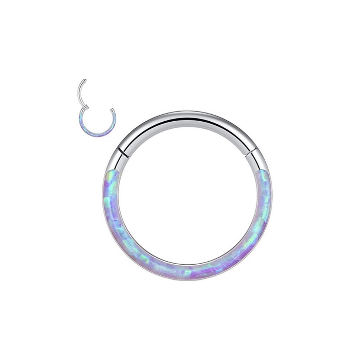 Natural opal birthstone nose ring 2
